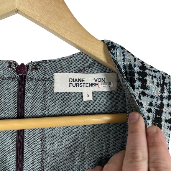 NEW Diane Von Furstenberg Anissa Sheath Midi Jacquard Business Dress Size 0 - Picture 11 of 16